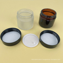 Wholesale Cosmetic Glass Cream Jar with Lid Glass 10ml 15ml 20ml 30ml 50ml 100ml Amber Frosted Pot For Skin Care